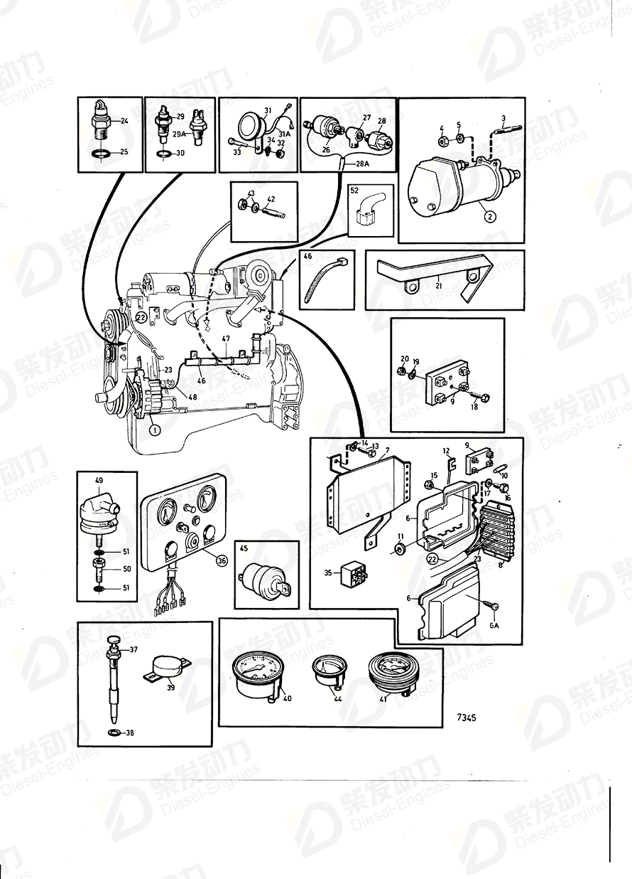 VOLVO Starter motor 465604 Drawing